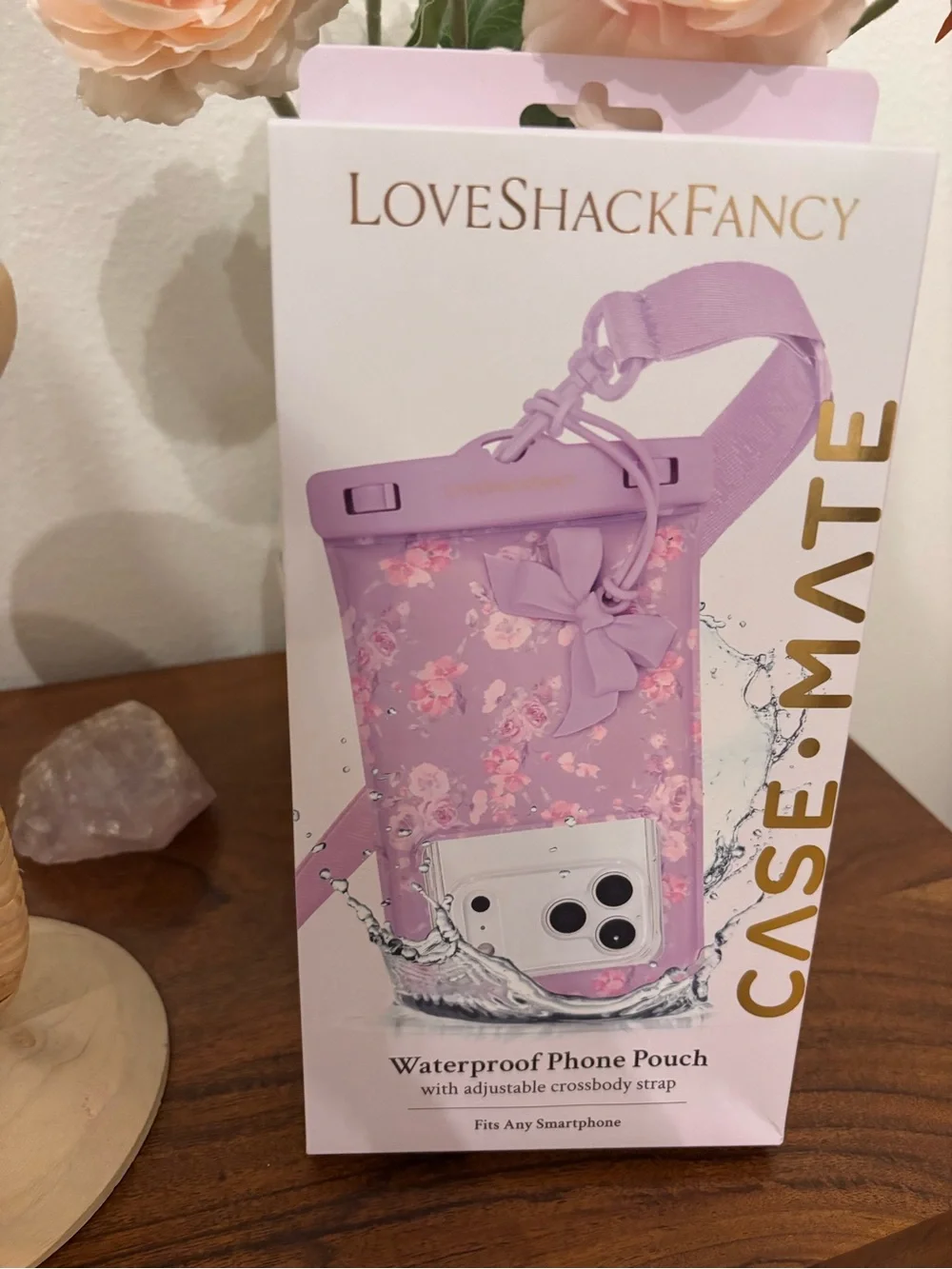 LoveShackFancy Lavender Floral Waterproof Phone Pouch